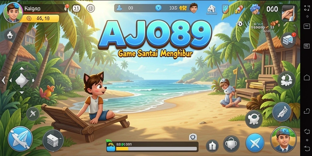 Screenshot AJO89 menampilkan gameplay seru dengan karakter lucu.
