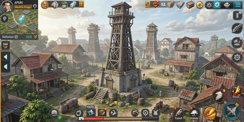 Gameplay AP686 menampilkan pertahanan menara yang seru dan strategis.
