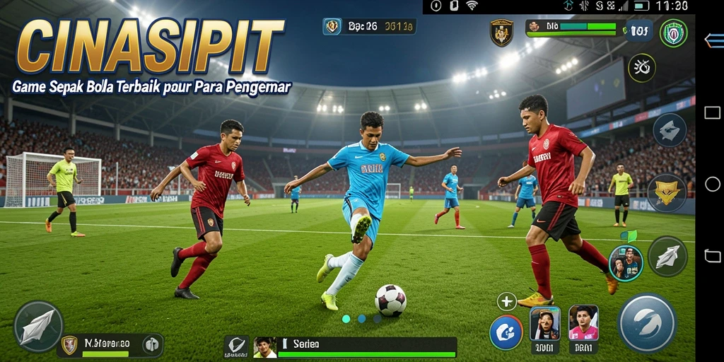 Tampilan gameplay menarik dari CINASIPIT saat bertanding di lapangan.