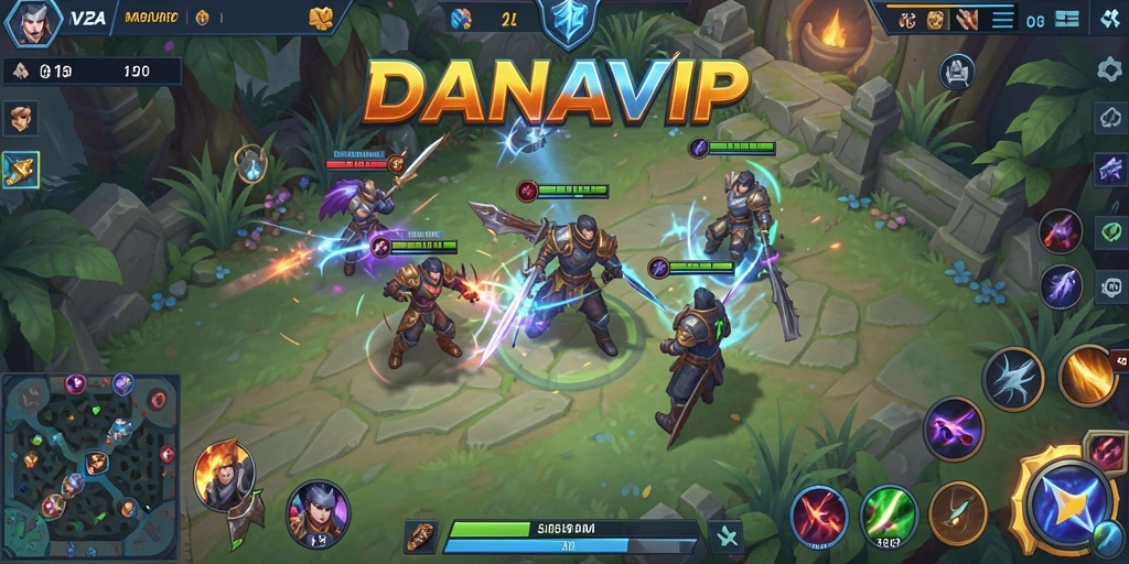 Tampilan menarik dari gameplay seru dan strategis DANAVIP.