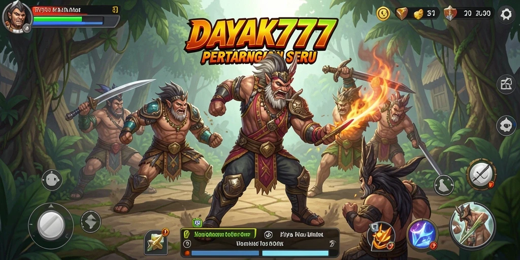 Tampilan gameplay DAYAK777 yang memukau dalam pertarungan.