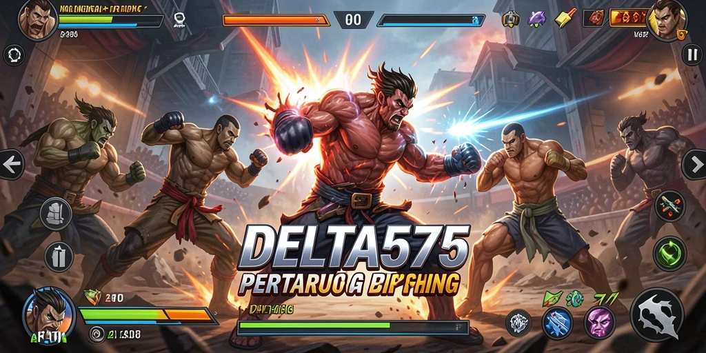 Tampilan action-packed dari gameplay DELTA575 yang menegangkan.