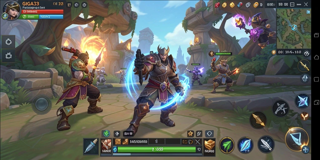 Gameplay GIGA33 yang seru dalam dunia MMORPG yang penuh petualangan.