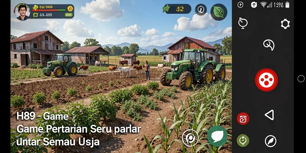 Tampilan gameplay H89 menunjukkan aktivitas bertani yang menyenangkan.