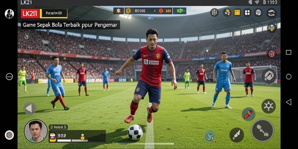Tampilkan gameplay sepak bola yang mendebarkan dan realistis dari LK21.