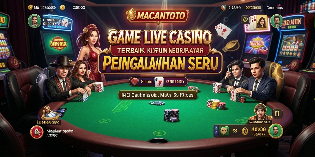 Tampilan utama gameplay Live Casino di MACANTOTO dengan dealer profesional.