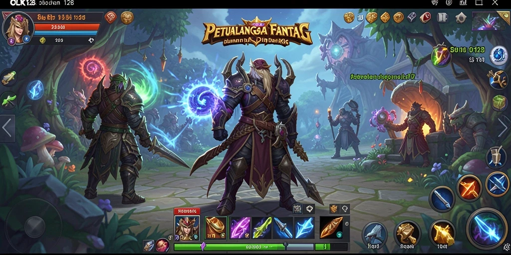 Tampilan menawan dari gameplay RPG OLX128 dengan karakter dan lingkungan yang kaya.