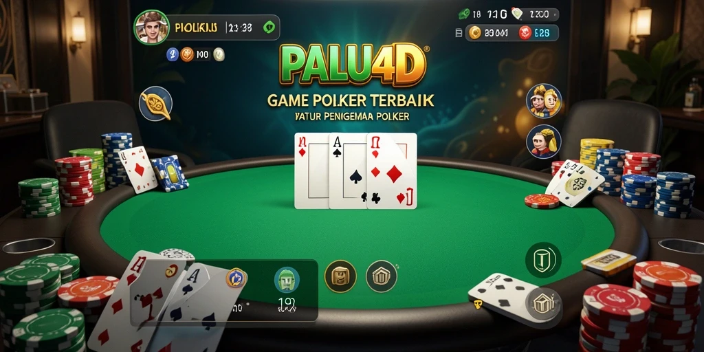 Gameplay Poker seru di PALU4D dengan interaksi antarpemain.