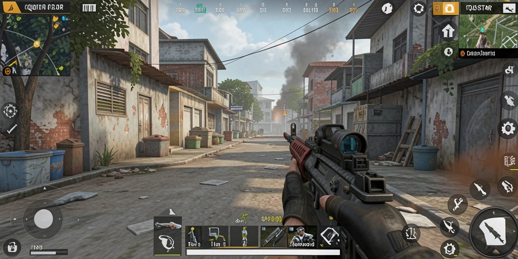 Gameplay seru dari QQSTAR dengan aksi tembak-menembak yang mendebarkan.