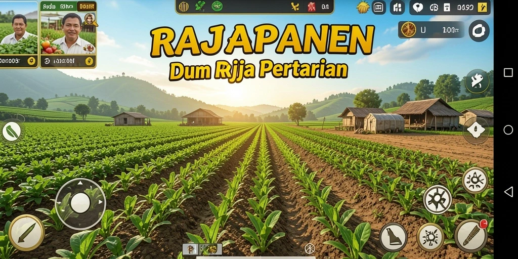 Tampilan gameplay seru di dunia pertanian RAJAPANEN.