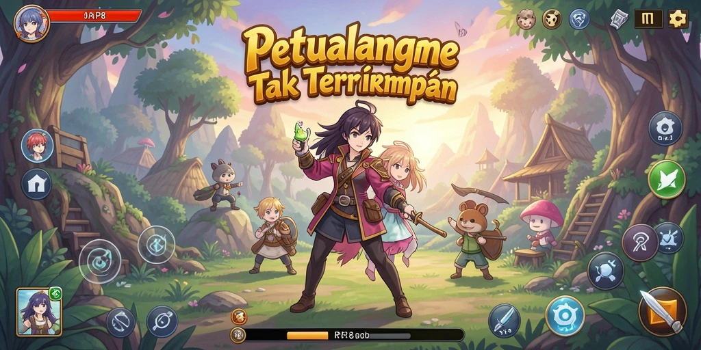 Tampilan menarik gameplay RP8 dengan karakter Anime.