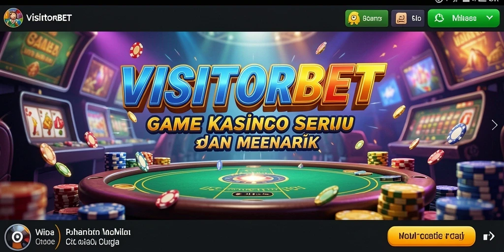 Tampilan menarik dari gameplay Kasino di VISITORBET.
